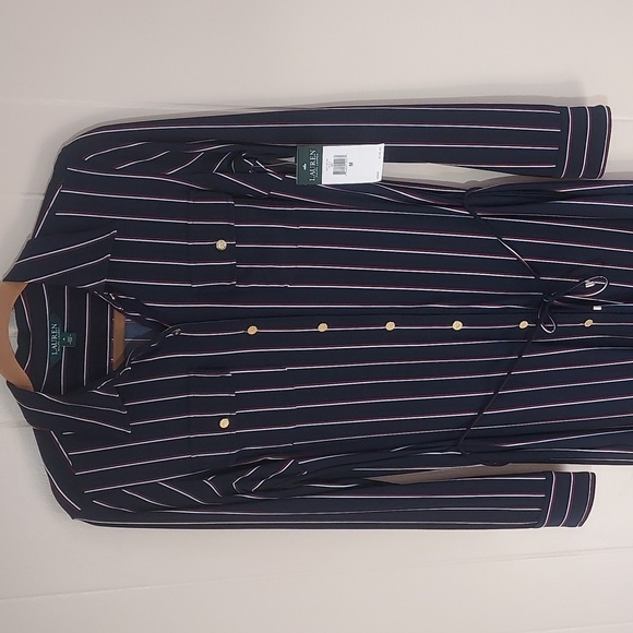 Lauren RL Sz. M,  NWT Rare Find shirt dress  Org. $145 WOW - Picture 2 of 9